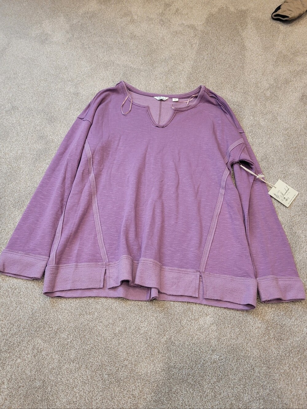 Caffe Marrahesh Womens Rayon & Cotton Long Sleeve Top Size Large NWT